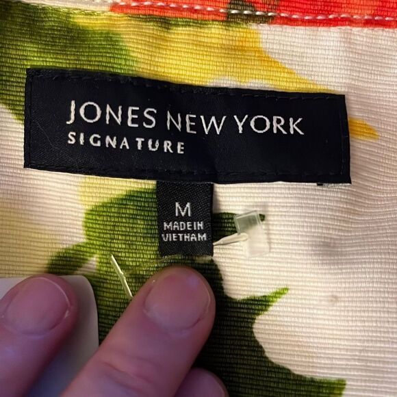 Jones New York Signature Floral Print Full Zip Up Jacket Size M‎ - Picture 3 of 4